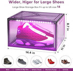 Oltraman LED Smart Shoe Boxes Display Case, Stackable Storage Organizers - Image 4