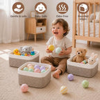 4 Pack Storage Baskets for Shelves, Cotton Rope Small Storage Bins - Image 3
