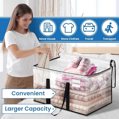 RoomHacks Moving Bags, Heavy Duty Large Storage Bags, 125L, 4 Pack, Clear - Image 4