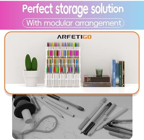 150 Slots Marker Organizer, 5 Tier Acrylic Marker Storage Rack - Image 7