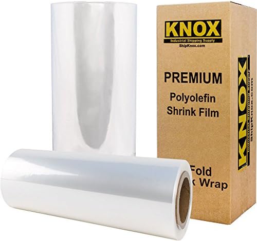 Knox Brand - 16" 75 Gauge Polyolefin Shrink Film Heat Wrap POF Centerfold 525' feet by KNOX+Industrial