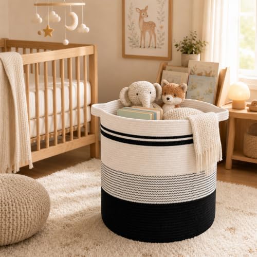 OIAHOMY 80L Laundry Basket Laundry Hamper Nursery Hamper Gradient Dark - Image 5