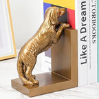 Dog Bookends, Book Ends for Shelves to Hold Books Heavy Duty, Creative Resin Book Holders for Kitchen Desk Home Office - Image 3