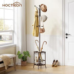 Hoctieon Coat Rack Freestanding, Coat Tree with Umbrella Holder - Image 2