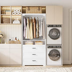 IRONCK Freestanding Closet System with Adjustable Shelves & 3 Drawers - Image 3
