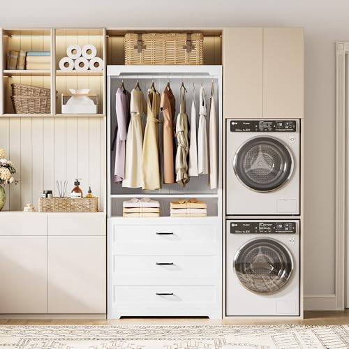 IRONCK Freestanding Closet System with Adjustable Shelves & 3 Drawers - Image 3