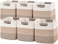 11 Inch Storage Cubes, 6 Pack Cube Storage Bins for Organizing, Cotton Rope Woven Baskets for Shelves, Bathroom, Kids Room, Closets, Baby Nursery by Degeyoyo