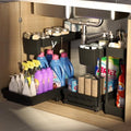 Sevenblue 3-Pack 2-Tier L-Shaped Under Sink Organizers with Sliding Drawers by Sevenblue