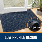 OLANLY Front Door Mat Outside 47x32, All-Season Absorbent Rubber Doormat - Image 4