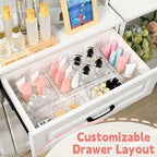 15 Pcs Expandable Drawer Organizer, All Adjustable Storage Box, Clear - Image 3