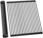 Ohuhu Sink Drying Rack, 20.5" W x 16.1" L Over Sink Roll-Up Dish Drainer - Rolling Foldable Accessories Heat-Resistant Mat Anti-Slip Silicone Coated Multipurpose for Kitchen Counter by Ohuhu