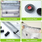 12 Pack Vacuum Bags for Travel with USB Pump,Cordless Travel Vacuum Bag Set for Luggage and Suitcase,Portable Space Saver Storage Seal Packing Bags for Clothing - Image 6