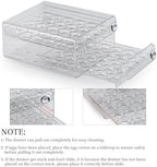 60 Eggs Organizer for Refrigerator, Large Egg Holder for Fridge, Clear Egg Container for Refrigerator, Stackable Egg Storage Trays for Countertop, Egg Drawer Dispenser, Egg Storage Container - Image 5