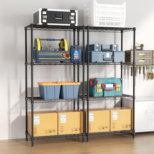 Golpart 4Tier Adjustable Storage Shelves Metal Wire Shelving Standing Shelf - Image 6