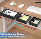 SVNNELP Under Desk Table Drawer Storage Organizer,3 Pack Large & Medium & Small Slide Out Desk Drawers - Hidden Desktop Organizer,Adhesive Storage Pencil Tray Under Table(BLACK/LMS) - Image 3