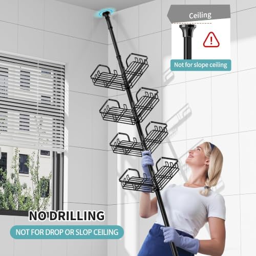 KEGII Corner Shower Caddy Tension Pole, Stainless Steel Shower Organizer - Image 5