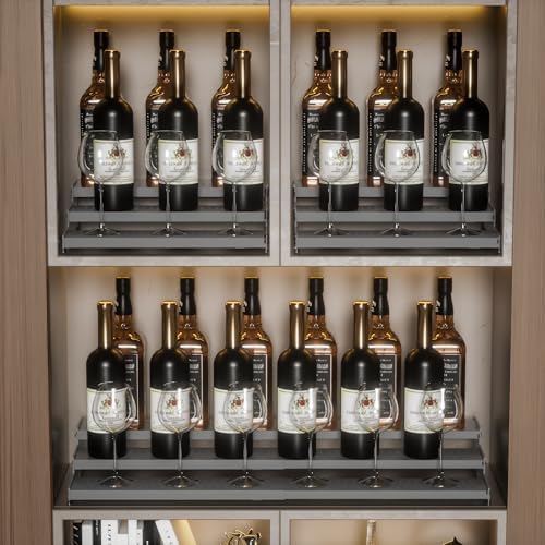 Expandable 3-Tier Metal Spice Rack, Heavy Duty Kitchen Step Shelf Organizer for Cabinet, Pantry & Countertop, Non-Slip Storage for Spices, Perfumes & Collectible Figures(GREY,2PACK) - Image 5