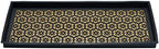 HF by LT Layla Design Deluxe Rubber Boot Tray, 34 x 14 inches, Heavy Duty Vulcanized Rubber, One-Piece Seamless Construction, Year Round Use Indoors or Outdoors, Black with Brushed Brass Finish - Image 2