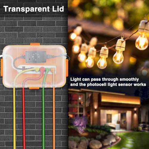 Flemoon Large IP54 Waterproof Outdoor Electrical Box with Transparent Lid - Image 2