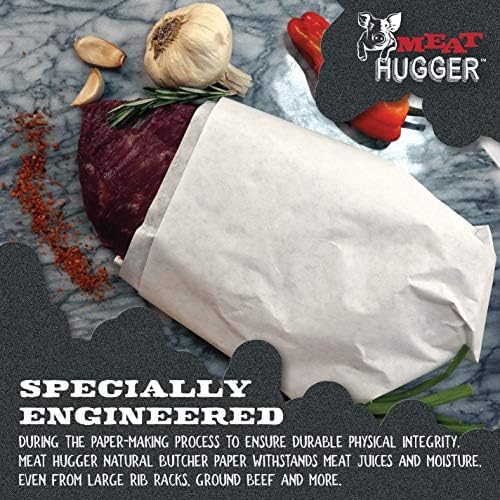 Meat Hugger White Kraft Butcher Paper Roll for Smoker - Unwaxed & Uncoated - 17.25 Inch by 175 Feet - Image 3