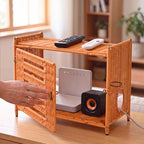 Router Box Hider, Rattan WiFi Router Storage Cabinet, WiFi Box Hider - Image 2