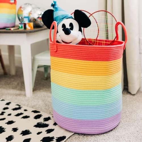 OrganiHaus Rainbow Laundry Basket & Hamper, Nursery Playroom 52L - Image 5