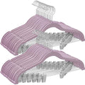 SONGMICS 30-Pack Pants Hangers, Velvet Hangers with Adjustable Clips by SONGMICSbySONGMICSHOME