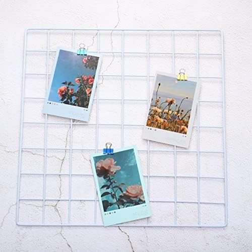 PATIKIL 16"x16" Wire Grid Panel, 3 Pack Wall Grid Decorative Panels Board Photo Pictures Display Decor Hanging Organizer for Home Office, White - Image 4