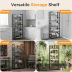 DUMOS 5-Tier Bookshelf, Modern Tall Bookcase Book Shelf - Image 5