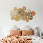 Tatuo 11 Pcs Boho Wall Basket Decor Woven Wall Hanging Art, Lively - Image 5