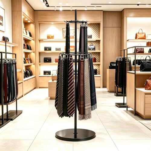 Rotatable Organizer Belt Hanger Tie Rack Scarf Purse Display - Image 6