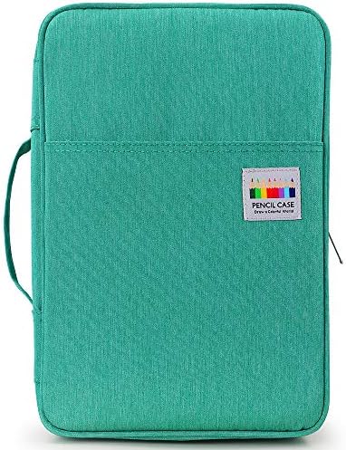YOUSHARES Big Capacity Colored Pencil Case - 300 Slots large Pen Case Organizer with Multilayer Holder for Prismacolor Colored Pencils & Gel Pen (Green) - Image 2