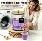 Glass Laundry Detergent Dispenser,1 Gallon Large Liquid Soap-2, Gold - Image 3