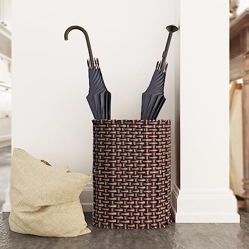 PEMAR Espresso Slim Umbrella Stand for Entryway, Waterproof Resin - Image 4