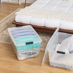 IRIS USA 2-Pack 94 Quart Storage Bins with Lids, Clear - Image 6