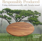 Woodard & Charles Round Acacia Wood Lazy Susan Turntable, 16", 6 Pack - Image 5