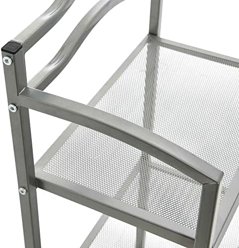 Household Essentials 3-Tier Metal Bathroom Storage Shelf, Silver - Image 6