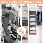 BOOMIBOO Hanging Closet Organize and Shelves,5-Hanging Shelf（2 Pack,Black） - Image 5