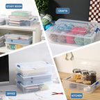 novelinks 10 Quart Clear Plastic Storage Containers with Lids (4 Pack) - Image 5
