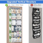 Univivi Over the Door Organizer, 6 Tiers Large Behind Door Storage, Grey - Image 4