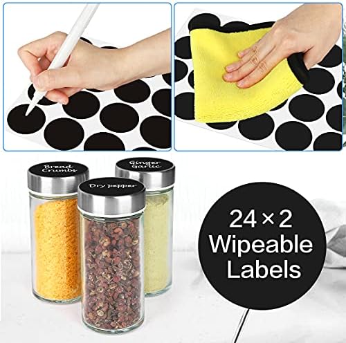 CANTAMI Spice Rack Organizer with Jars for Cabinet(20Pcs), Revolving - Image 6