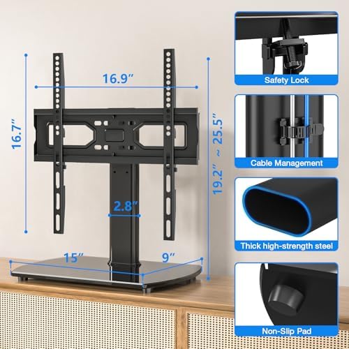 Rfiver Universal Swivel TV Stand for 27-50 55 60 Inch TVs - Image 6