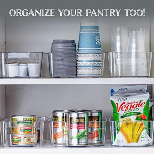 Oizeir Refrigerator Organizer Bins - Clear Plastic, Stackable, Narrow and Wide Bin Sizes, Egg Tray with Lid. Great Storage for Fridge, Cabinets, Countertops and Pantry. (Set of 12) - Image 3