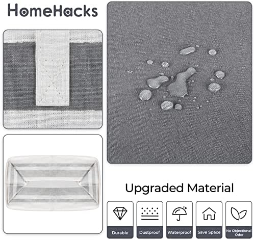 HomeHacks 2 Pack Large Laundry Baskets, Laundry Hampers Bags (Grey 100Lx2) - Image 5