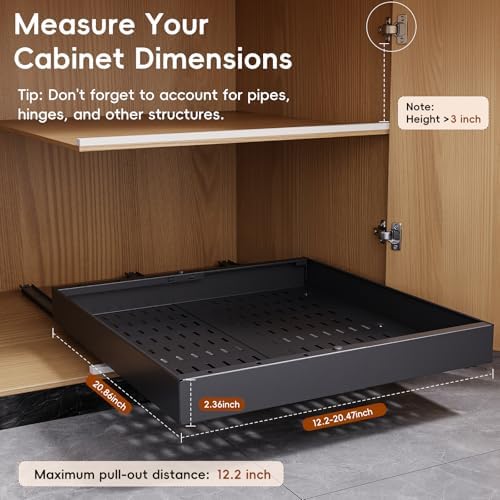 Pull Out Cabinet Organizer, 21"Deep Slide Out Drawers for Kitchen Cabinets - Image 3