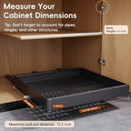 Pull Out Cabinet Organizer, 21"Deep Slide Out Drawers for Kitchen Cabinets - Image 3
