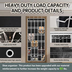 Kotkn 10-Tier Over the Door Shoe Organizer, 20 Pockets Holds 20-30 Pairs, Heavy-Duty Oxford Fabric with Hexagon Mesh for Boots & Sneakers-Black - Image 3