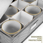 Sorbus Mug Storage, Fits 12 Mugs, with Handles, with Dividers (Gray) - Image 4