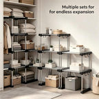 BLULEE Expandable Under Sink Organizer, 2-Tier Adjustable Storage Shelf - Image 2