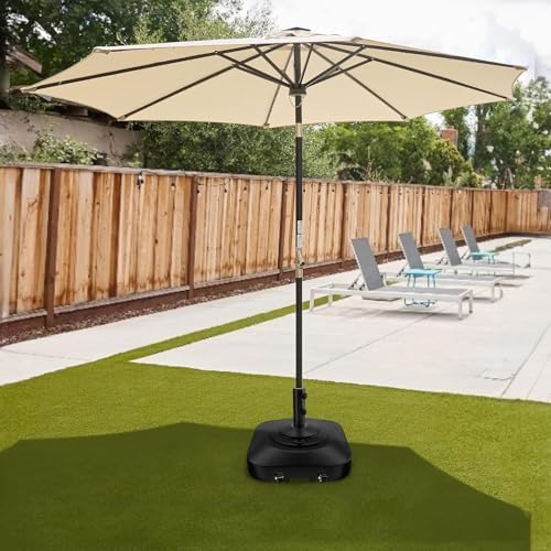 QZER Large Fillable Umbrella Base with 5 Wheels, Outdoor Umbrella Stand - Image 7